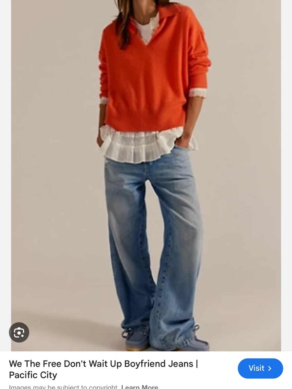 We The Free Boyfriend Jeans in Light Blue Wash